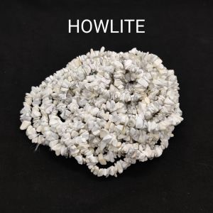 Natural Gemstone Chips, (Howlite) 30" Inches