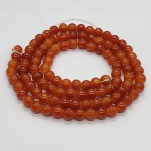 8mm, Glass Beads, Round, Honey Brown