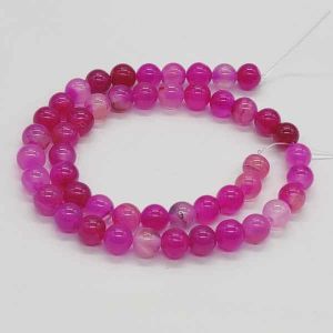 Natural Lace Agate Beads, 8mm, Pink Colour