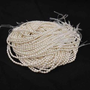 Shell Pearl, Rice Shaped, 3x4mm, Cream
