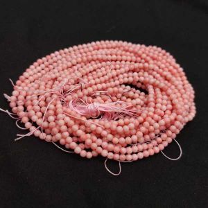 Taiwan Coral Beads, 3mm Round, Pink