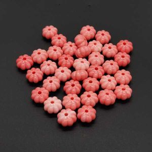 Navrabeads Coral Replica Synthetic Disc Beads 6x10mm – Pack of 20 Pcs for Jewellery Making