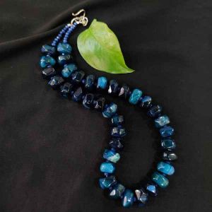Onyx Necklace (Heavy), Peacock Blue