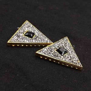 Triangle Connector, 9 Hole, Black, Sold By 1 Pair