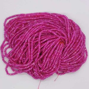 Agate Rondelle, 4x2mm, Bright (Pink)