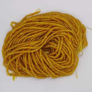 Agate Rondelle, 4x2mm, Turmeric (Yellow)