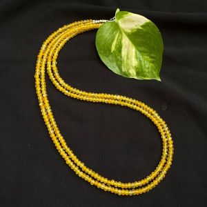 2 Layer Agate Necklace, Turmeric Yellow
