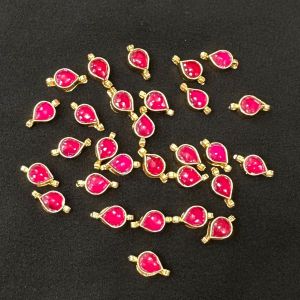 Jadau Drops, Dark Pink, Sold By 1 Pc