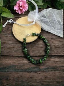 Gemstone Chip Bracelet, jade 