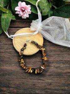 Gemstone Chip Bracelet, Tiger Eye