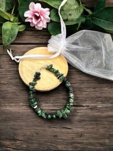 Gemstone Chip Bracelet, Ruby Josite