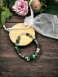 Gemstone Chip Bracelet, Ruby Josite