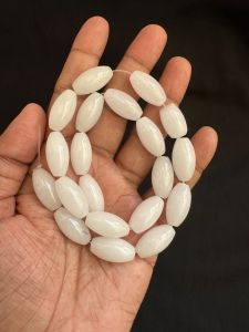 Agate barrels, 19 mm, white 