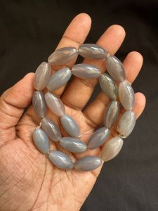 Agate barrels, 19 mm, Grey