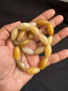 gemstone barrels, 19 mm, Yellow Jade