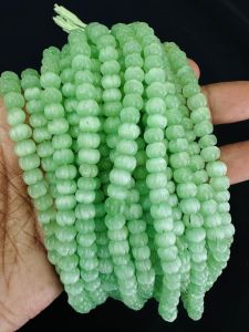 Monolisa Pumpkin beads : 5 to 6mm (pastel Green)