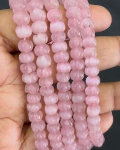 Monolisa Pumpkin beads : 5 to 6mm (pink)