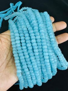 Monolisa Pumpkin beads : 5 to 6mm (Sea Blue)
