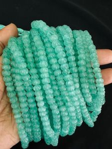 Monolisa Pumpkin beads : 5 to 6mm (Sea Green)