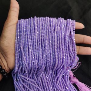 Cubic Zirconia Beads, CZ or Czech beads, Lavender 