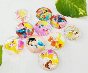 Glass cabochon, Disney Princess, Assorted, Pack of 10 pcs