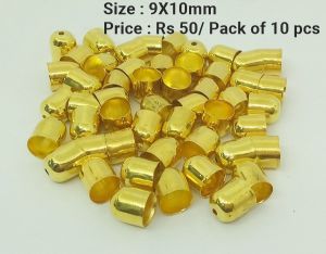 End Caps, Silver finish, 9X10mm