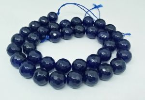Natural Agate Beads, Faceted, 10mm, Dark Blue