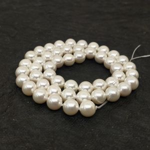 Shell Pearl, 8mm, Whitish Cream