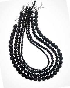 Agate Beads, Faceted, 8,10mm,12mm, Set of 3 strings, Black