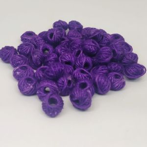 Cotton Thread Beads -Voilet, Pack Of 25 Pcs