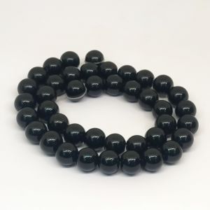 Glass Beads, 10mm, Black
