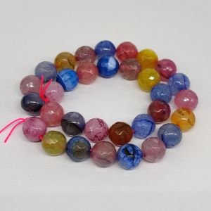 Natural Agate Beads, 12mm, Round, Multicolor