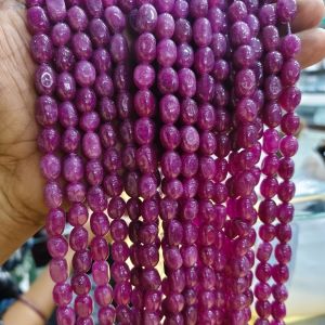 Navrabeads Purple Natural Quartz Oval Beads 8x10mm – 14 Inch String | Elegant Gemstone Beads for Jewellery Making & DIY Crafts