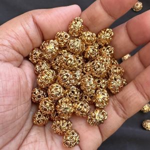 Antique Gold Beads,Oval Shape 8X10mm, Sold By 1 Pc