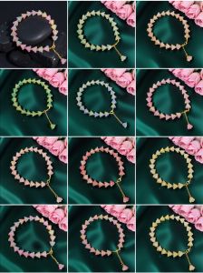 Pack of 12 Glass Flower Bracelet, Assorted