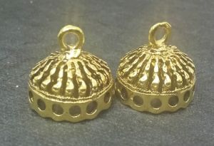 Oxidised Gold Jhumka Frame, Medium