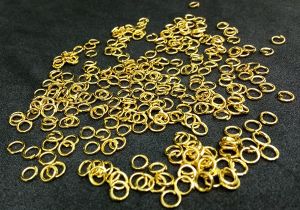 Jump rings, 4mm, Gold Pack of 5 gms