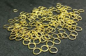 Jump rings, 6mm, Gold Pack of 5 gms