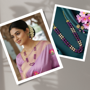 Swarovski Replica Pearl Necklace with Quartz Beads