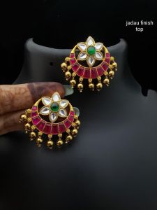 Antique Gold Finish Ring Jumkas