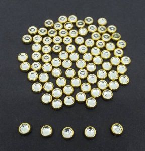 Kundan stones, 4mm Round, Pack of 10 gms 
