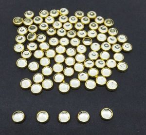Kundan stones, 5mm Round, Pack of 25 gms
