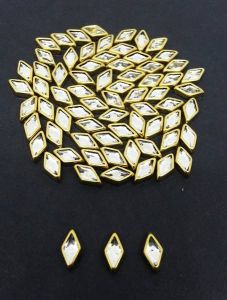 Kundan stones, 4X8mm, Diamond, Pack of 10 gms