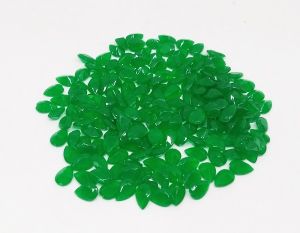 Kundan stones,Teardrop shape, Green 6 mm, Pack of 10 pieces