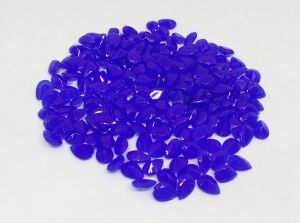 Kundan stones,Teardrop shape, Royal blue 6 mm, Pack of 10 pieces
