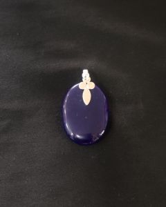 Natural Lace Agate Pendant,Round,Purple