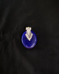 Natural Lace Agate Pendant,Round,Purple