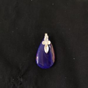 Natural Lace Agate Pendant,Round, MultiColour