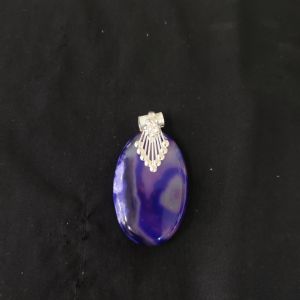 Natural Lace Agate Pendant,Round, MultiColour