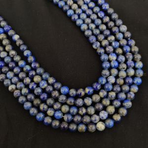 Navrabeads Lapis Lazuli Stone Beads 8mm – 14 Inch String | Approx. 45–48 Beads for Jewellery Making